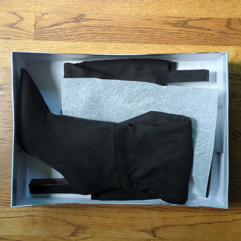 JLO Jennifer Lopez Krim Boot Women's Size 9.5 Black High Heeled Boot - Picture 11 of 16